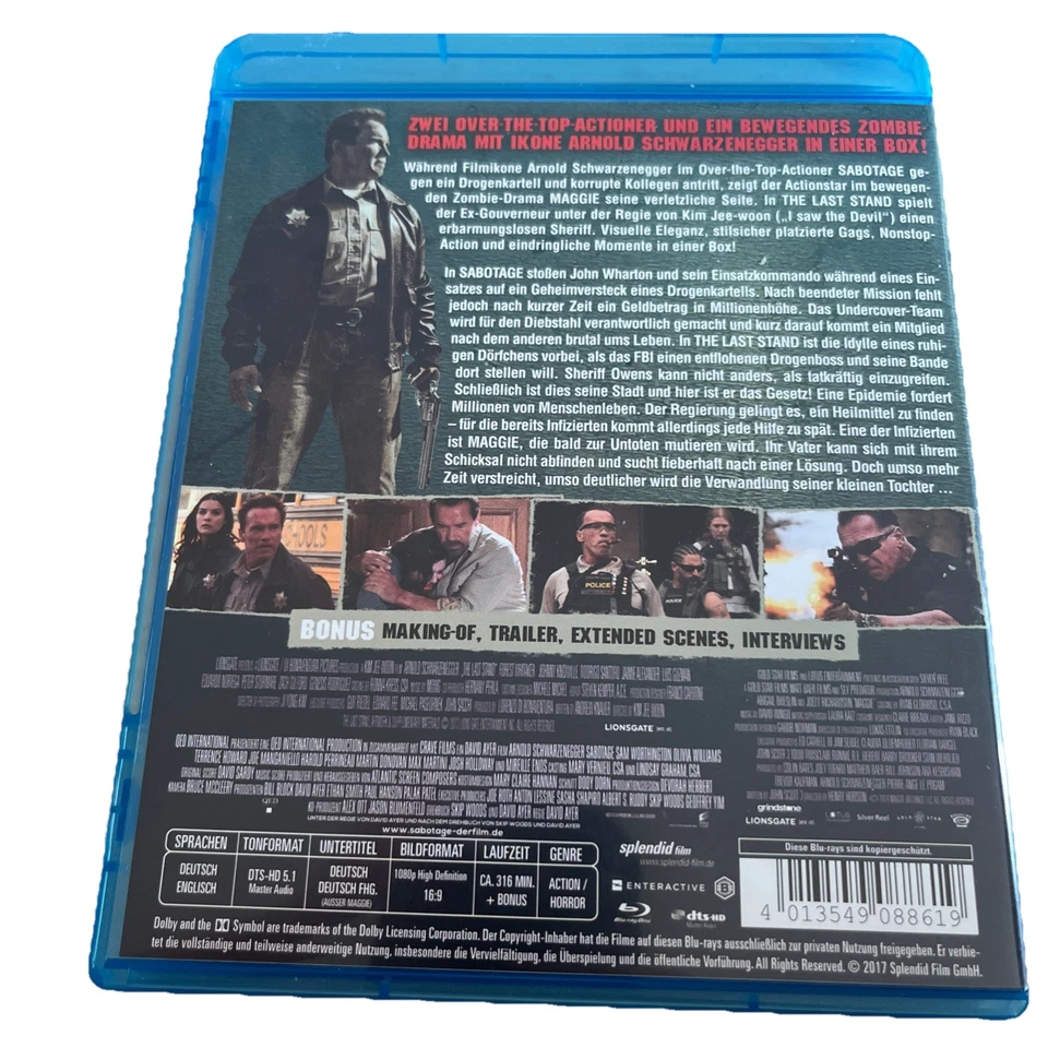 Schwarzenegger Triple Feature Blu-ray ,  3 Disc Set.  Arnold Schwarzenegger - Image 2 of 2