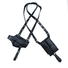 NEW Cowhide Concealed Shoulder Holster Adjustable Underarm Horizontal Gun Holste