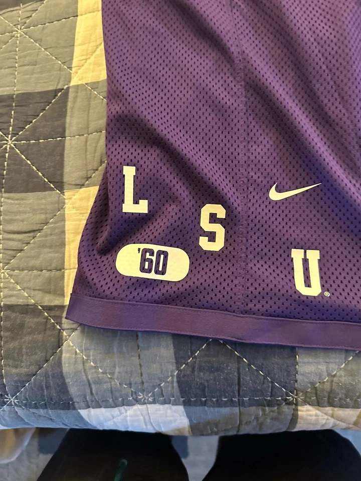 LSU Tigers Nike OnField Practice Shorts Men's Purple New SZ L Large - Image 2 of 3