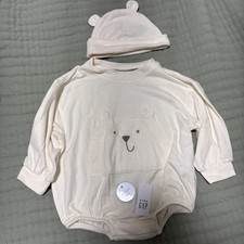 NEW Unissex Baby GAP super Soft Body Baby Bear Hat 12-18months