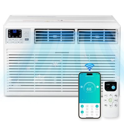 8000 BTU 350 Sq ft 3-in-1 Through-the-Wall Air Conditioner Wi-Fi Enabled AC Unit
