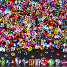 Glass Beads Bulk for Jewelry Making, Suncatchers, Crafts, Crystal Beads