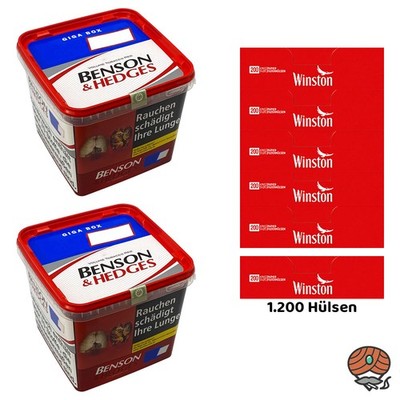Benson & Hedges Red Volumentabak Giga Box 2x 255g, 1200 Winston Hülsen