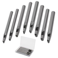 8 Size Oval Hole Punch for Leather 2mm-5mm, Boyistar Craft Silver
