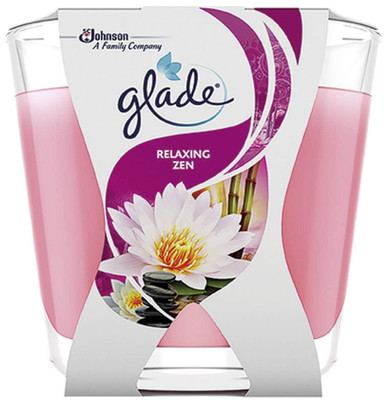 6er Pack Glade Décor Duft-Kerze im Glas, Relaxing Zen (6x70g)