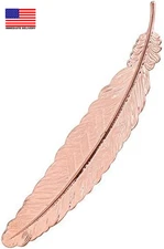 Rose Gold Feather Bookmark,Vintage Metal Feather Bookmark Book Marker for Book L