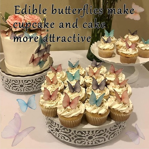 48pz Farfalle Commestibili per Decorazione Torte Wafer Carta Mix Colore 48pz - Foto 5 di 8