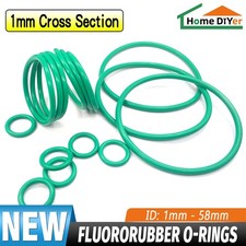 FKM Fluoro Rubber O Rings 1mm Cross Section 1-58mm ID O Ring Oil Resistant Seals