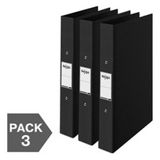 Image of Rexel Choices A4 Polypropylene Ring Binder Black Pack 3 2115729