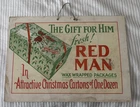 Vintage Red Man Tobacco Store Sign Christmas Cartons of One Dozen