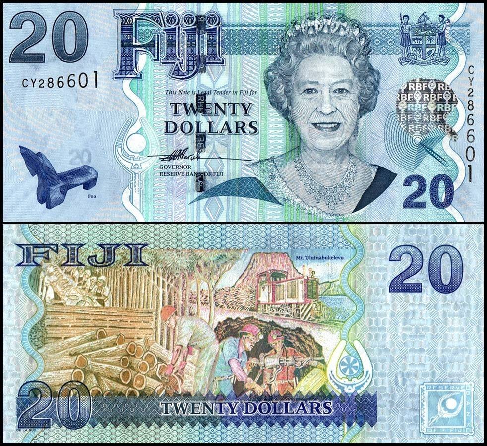 Fiji 20 Dollars, 2007, P-112a, UNC | eBay
