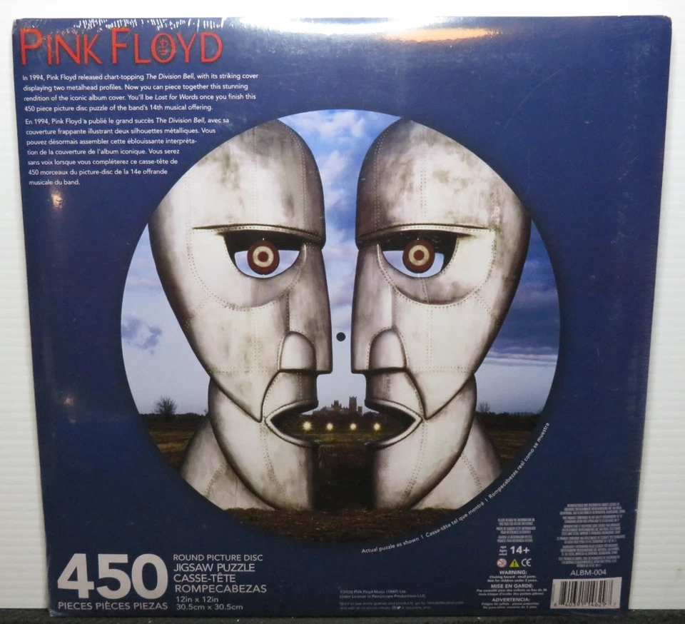 PUZZLE PINK FLOYD THE DIVISION BELL IMAGEN REDONDA 450 PIEZAS NUEVO SELLADO Foto 2 de 2