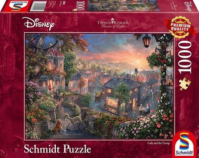 Schmidt 1000 Piece Jigsaw Puzzle - Thomas Kinkade Disney Lady And The Tramp