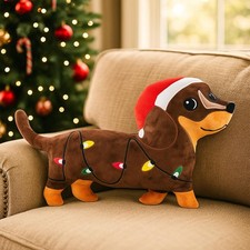 Christmas Pillows Dachshund Pillows 13.8 x 12.21 Inch Dachshund Gifts Weiner ...