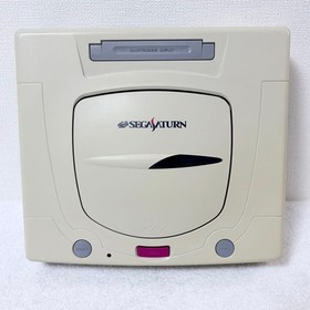 SEGA Saturn White HST-0014 Console Boxed Controller Tested Working Japan