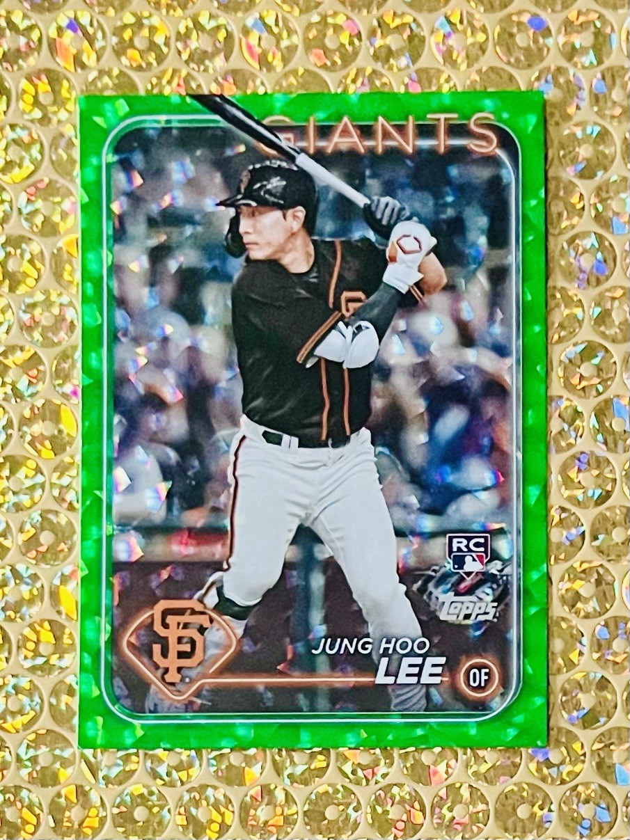 2024 Topps #691 Jung Ho Lee (RC) Green Crackle /499 San Francisco Giants