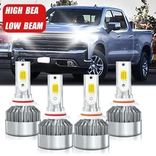 For Chevy Silverado 2500 HD 2001-2006 LED Headlight Kit High Low Beam Bulb Combo