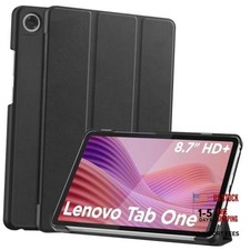 for Lenovo Tab One 8.7 Case 2025, with Auto Sleep/Wake, Slim Light Hard Black