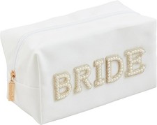 Mud Pie E4 Wedding 5" x 9" Bride Patch Casmetic Case Bag 82160036