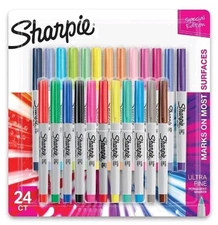 Sharpie Color Burst Permanent Markers Ultra Fine Tip Assorted 24/Pack Brand New