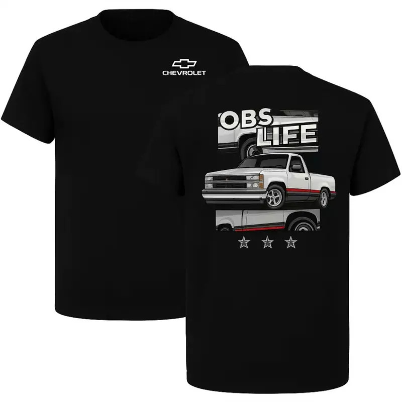 OBS Life T-Shirt, Classic Chevrolet Pickup Graphic Tee, Retro Chevy Truck Cotton