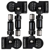 4x Tire Pressure Sensors TPMS Sensors Metal Valve Black for MG Cyberster 2023-