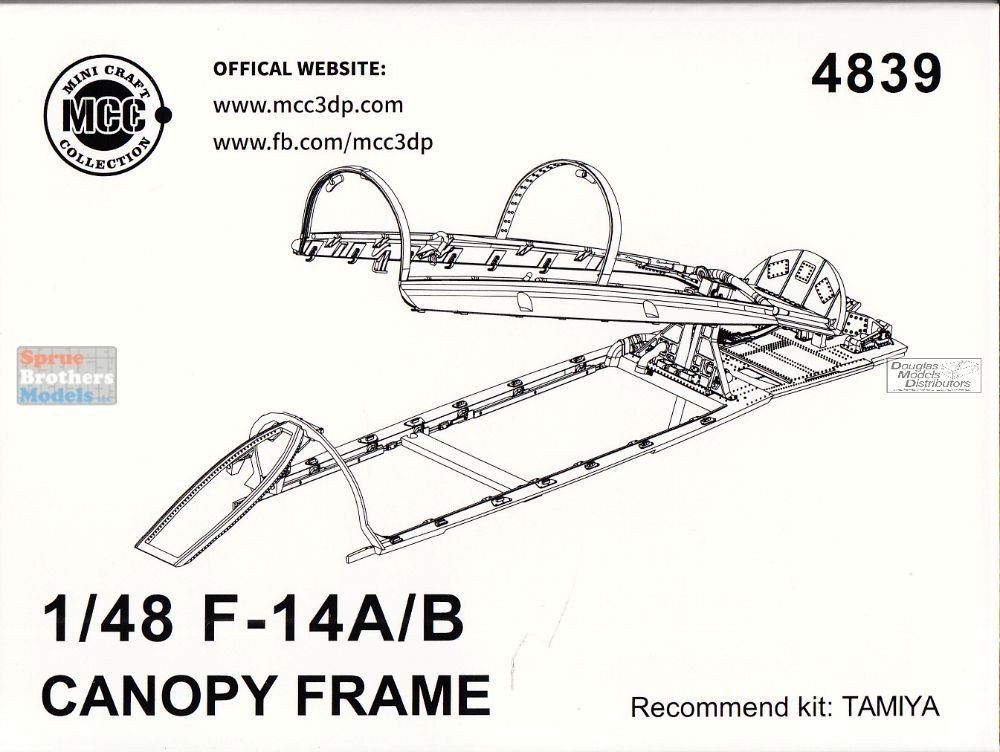 MCC48039 1:48 Mini Craft Collection F-14A F-14B Tomcat Canopy