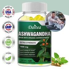 Ashwagandha Capsules Strengthen Immune System Boost Energy Levels 120 Pills US