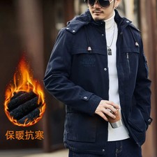Fashionable Autumn Winter Fleece Lined Workwear Jacket Three Colors L-4XL Sizes