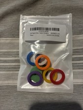 8 Piece key Cap/Ring Silicone Identifier Cover, Color Coded Key ID Tags