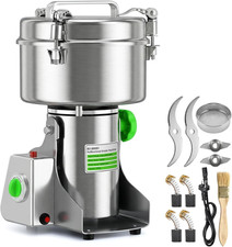 Electric Grain Mill, 3400W 2000G Spice Grinder, 34000R/Min