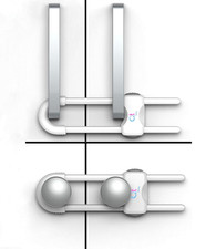 - 20 Pack - Baby Proofing Cabinet Locks Adjustable U Shaped Baby Safety Latches