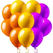 Unique Assorted Solid Colors Light Up Balloons Multicolor 12 Pcs