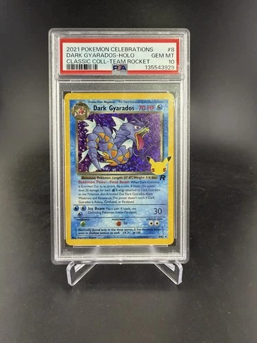 2021 Pokemon Celebrations Classic Dark Gyarados Holo Rocket 8/82 PSA 10 Gem Mint