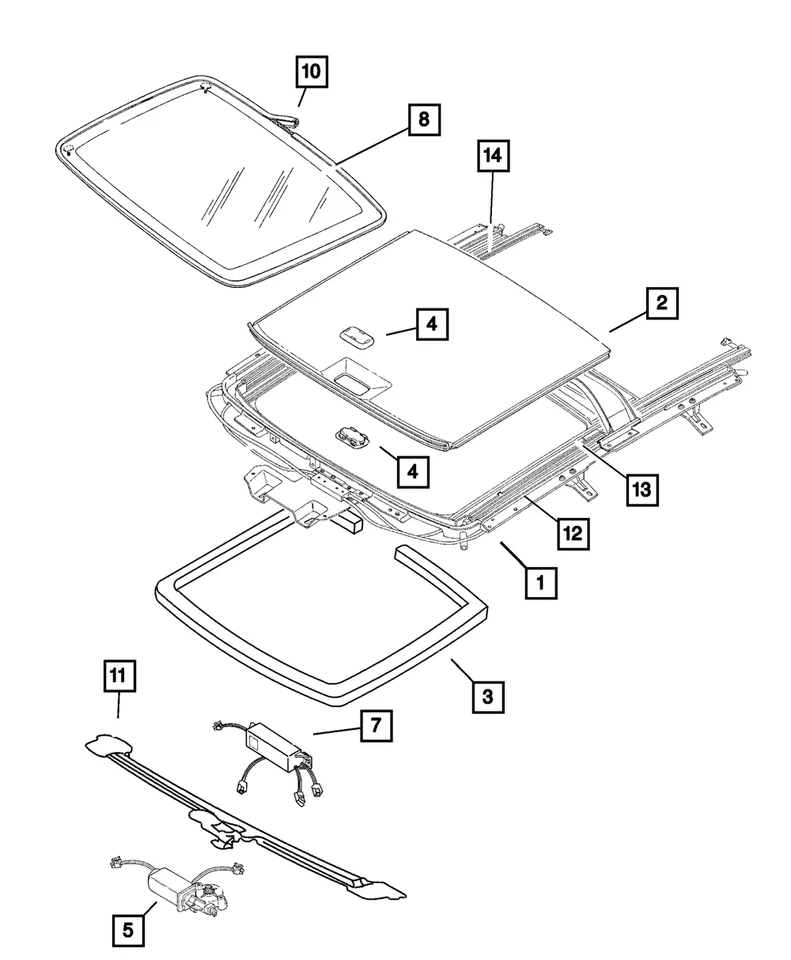 Unidad de control de techo corredizo Mopar original 5003878AA Foto 4 de 4