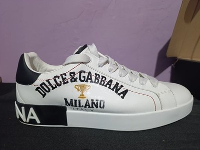 Dolce & Gabbana Portofino Crown Sneakers White CS2216 AH528 Size 8 UK / 9 US