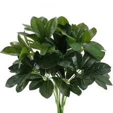 Artificial Shrubs Plants Fake Silk Schefflera Bushes Real Touch Faux Greenery...