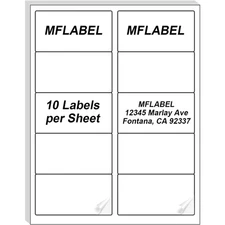 2x4 Shipping Labels 500 Adhesive Address Labels for Laser Inkjet Printer 50
