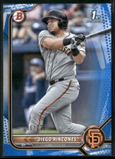 2022 Bowman #BP-65 Diego Rincones Prospects Blue Pattern #/125