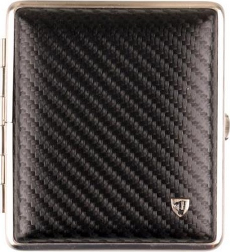 rim cigarette ×18 NORMAL CIGARETTE CASE / BLACK CARBON & CHROME RIM ** NEW **