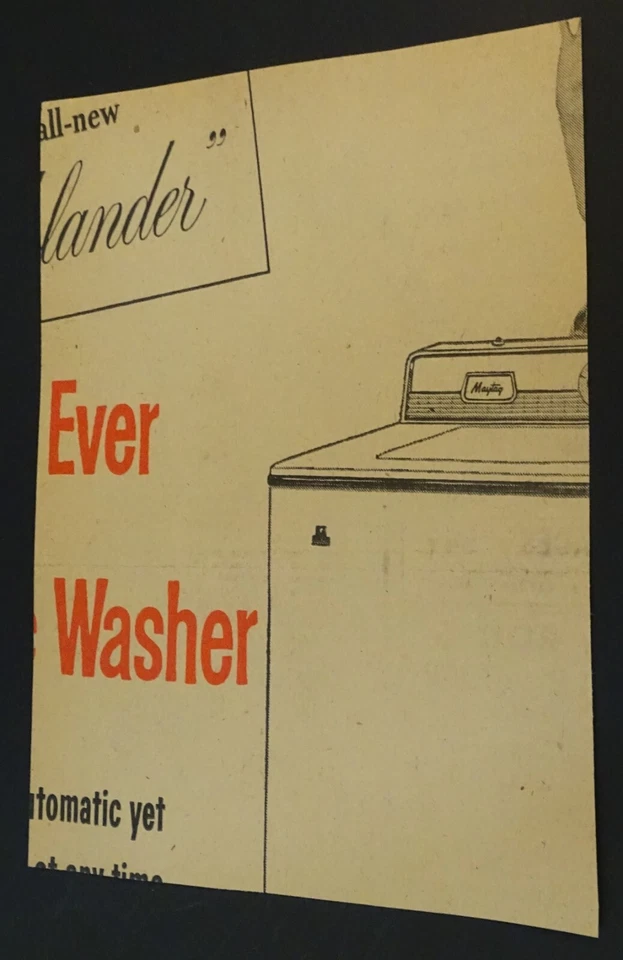 President Eisenhower greets Mickey Mantle 1956 W.S. original newspaper clipping - Image 2 of 2