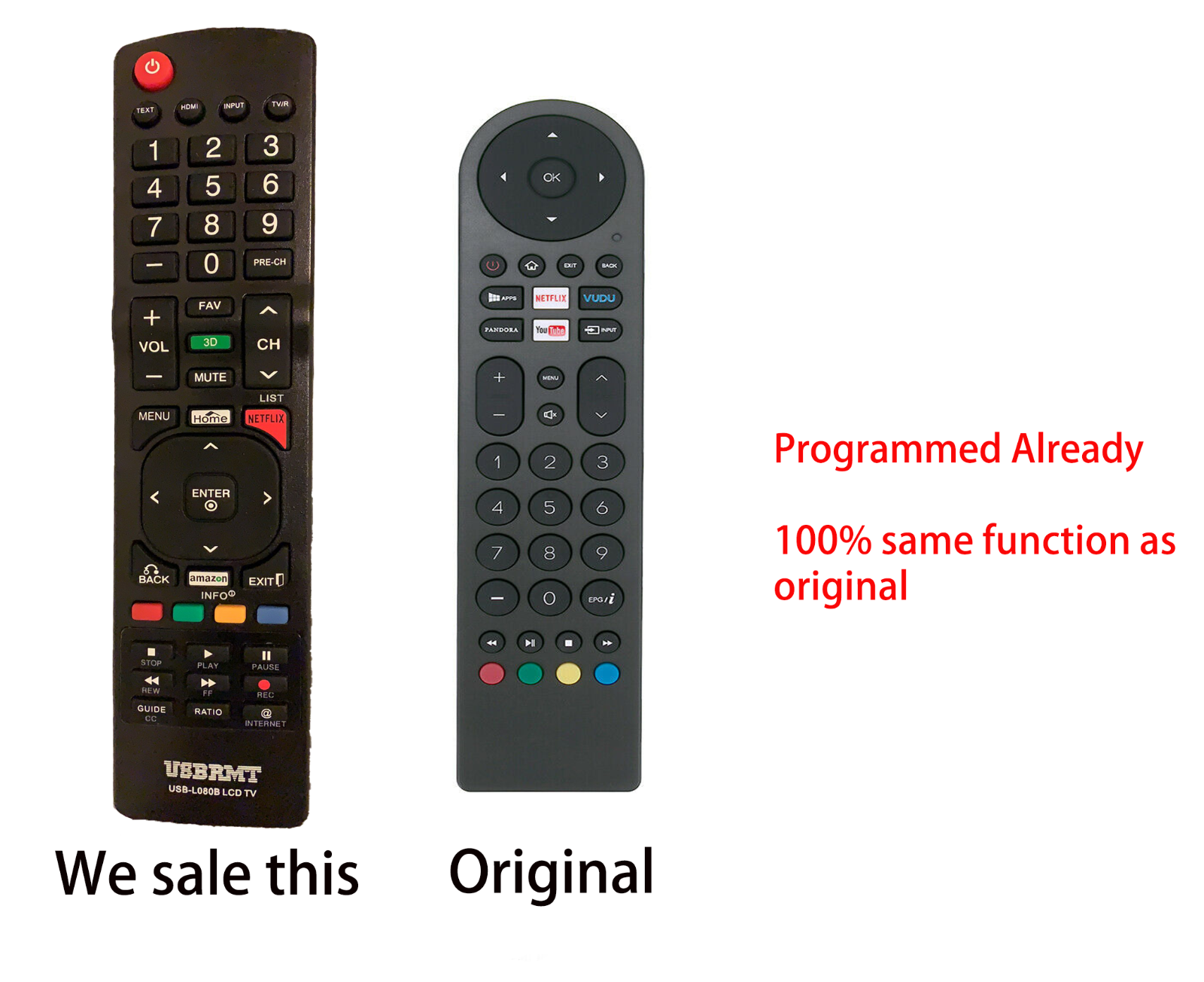 RCA TV Universal Remote Control L080 Preprogrammed Replacement  
