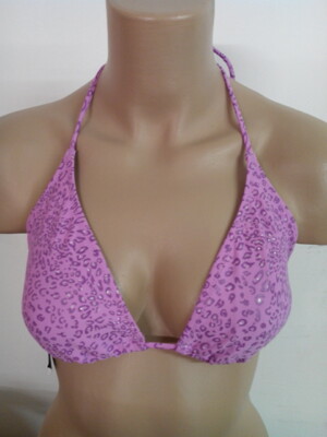 Bikini Oberteil Punky Animal Skiny rosa Triangel Bikini Damen Bademode Oberteil