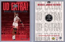 1999 Upper Deck UD Extra! Michael Jordan Retires Insert #UDX Chicago Bulls