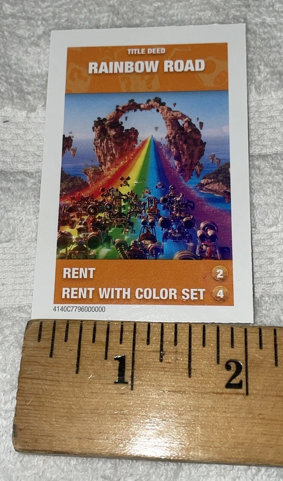 Super Mario Bros. Edición de película 2023 Pieza de repuesto para tarjeta de carretera Monopoly Rainbow Foto 4 de 4