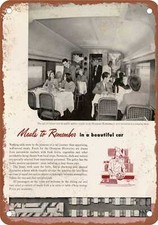 METAL SIGN - 1950 Milwaukee Road Olympian Dining - Vintage Rusty Look