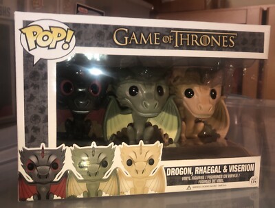 Funko Pop Game of Thrones Drogon Rhaegal Viserion Dragon 3-Pack
