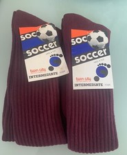 Lot of 2 Vintage Twin City Soccer Socks Mahogany Size 8.5-11 Adult USA NWT