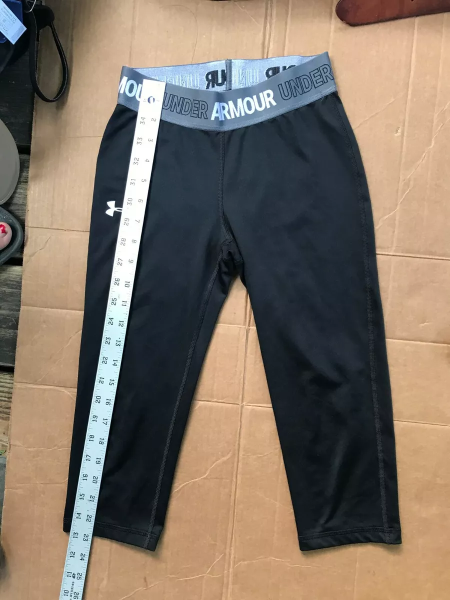 Under Armour Pants Girls UA Athletic Sports Leggings Youth Capri Active  Bottoms