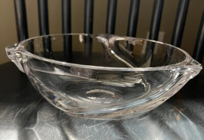 Val Saint Lambert 8.5  Signed Crystal Serving Bowl